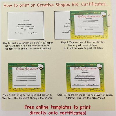 Creative Shapes Etc. - Recognition Certificate - Kindergarten Certificate Image 2