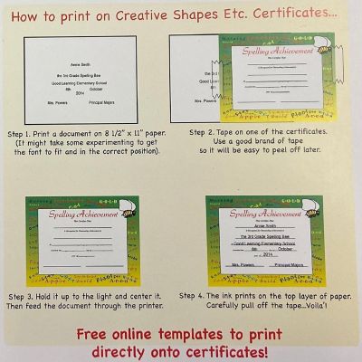Creative Shapes Etc. - Recognition Certificate - Preschool Certificate Image 1