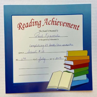 Creative Shapes Etc. - Recognition Certificate - Reading Achievement Image 3