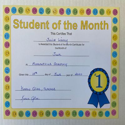 Creative Shapes Etc. - Recognition Certificate - Student Of The Month Image 3