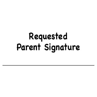 Creative Shapes Etc. - Self-Inking Teacher Stamps - Requested Parent Signature Image 1