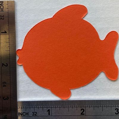 Creative Shapes Etc. - Small Single Color Construction Paper Craft Cut-out - Fish Image 1