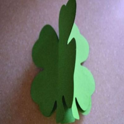 Creative Shapes Etc. - Small Single Color Construction Paper Craft Cut-out - Four Leaf Clover Image 2