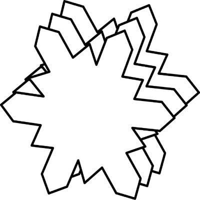 Creative Shapes Etc. - Small Single Color Construction Paper Craft Cut-out - Snowflake Image 1