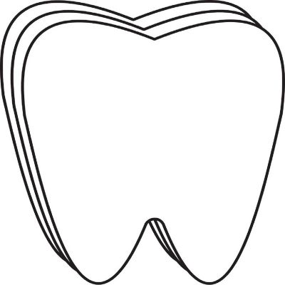 Creative Shapes Etc. - Small Single Color Creative Cut-out - Tooth Image 1