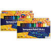Creativity Street Glide-On Tempera Paint Sticks, 12 Assorted Primary Colors, 5 grams, 12 Per Pack, 2 Packs Image 1