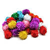 Creativity Street Glitter Pom Pons, Assorted Colors, 1", 40 Pieces Per Pack, 3 Pack Image 1