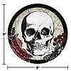 Creepy Halloween Skull Paper Plates Image 1