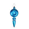 DAK 4ct Turquoise Blue Shatterproof Matte Retro Reflector Christmas Finial Ornaments 7.5" Image 1