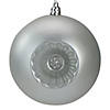 DAK 6ct Silver Shatterproof Matte Retro Reflector Christmas Ball Ornaments 4" (100mm) Image 2