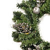 DAK Silver Fruit and Leaf Artificial Christmas Wreath - 24-Inch  Unlit Image 2