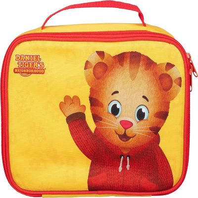 Daniel Tiger's Neighborhood Insulated Lunch Sleeve - Reusable Heavy Duty Tote Bag w Mesh Pocket (Daniel Tiger - Yellow) Back to School Lunch Box for Kids Image 1