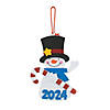 Dated Snowman Ornament Craft Kit - Makes 12 Image 1