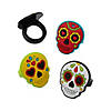 Day of the Dead Sugar Skull Rings - 24 Pc. Image 1