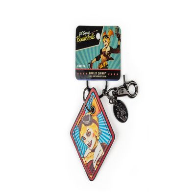 DC Comics Bombshells Harley Quinn Faux Leather Keychain Image 1