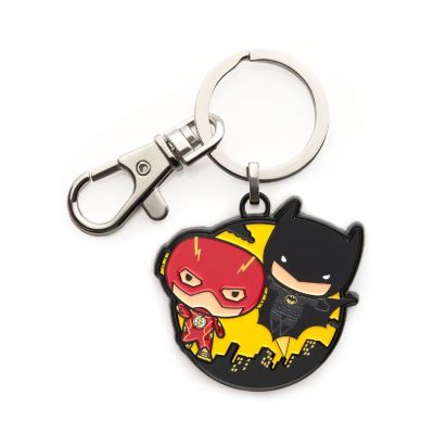 DC Comics The Flash and Batman Chibi Keychain Image 1