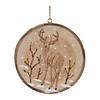 Deer Disc Ornament (Set Of 12) 4"H Wood Image 2