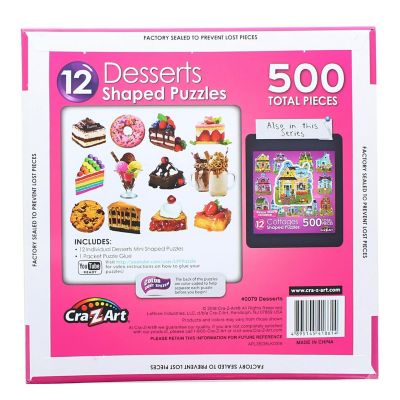 Dessert Delights  12 Mini Shaped Jigsaw Puzzles  500 Color Coded Pieces Image 2