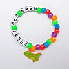 Dinosaur VBS Pony Bead Bracelet Craft Kit - Makes 12 Image 1
