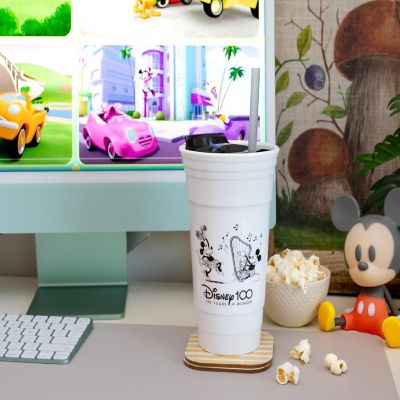 Disney 100 Mickey and Minnie Mouse Dance Tumbler With Lid and Straw  32 Ounces Image 2