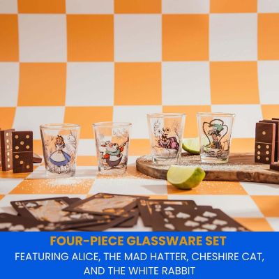 Disney Alice in Wonderland Character Scenes Mini Shot Glasses  Set of 4 Image 3