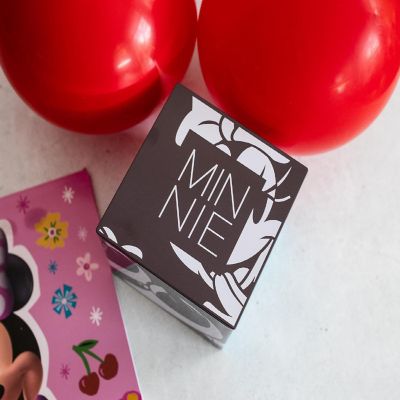 Disney All Eyes on Minnie Mouse Tin Storage Box Cube Organizer w/ Lid  4 Inches Image 3