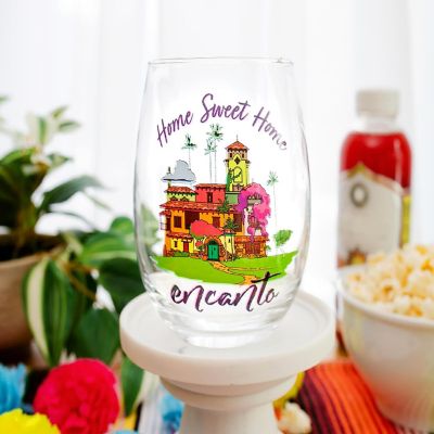 Disney Encanto "Home Sweet Home" Stemless Wine Glass  Holds 20 Ounces Image 2