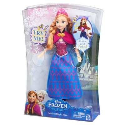 Disney Frozen Musical Magic Anna Doll Princess Music & Lights Mattel Image 1