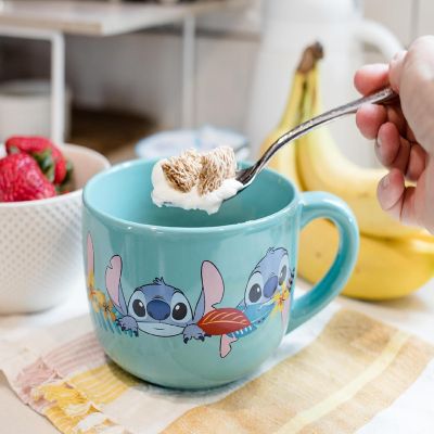 Disney Lilo & Stitch Aloha Ceramic Soup Mug With Vented Lid  Holds 24 Ounces Image 2