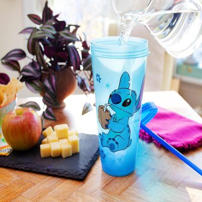 Disney Lilo & Stitch Cool Coconut Color-Changing Plastic Tumbler  24 Ounces Image 3