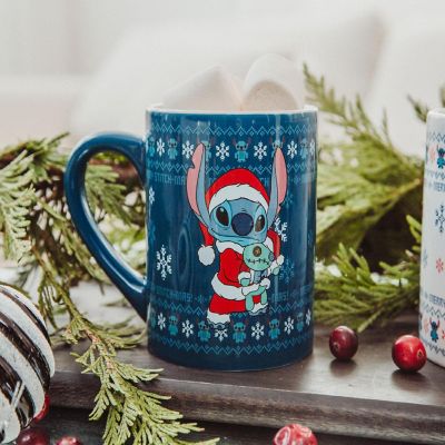 Disney Lilo & Stitch Holiday Sweaters Ceramic Mugs  Set of 2 Image 2
