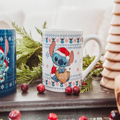 Disney Lilo & Stitch Holiday Sweaters Ceramic Mugs  Set of 2 Image 3