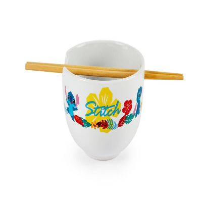 Disney Lilo & Stitch Japanese Dinnerware Set  16-Ounce Ramen Bowl, Chopsticks Image 1