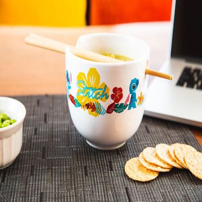 Disney Lilo & Stitch Japanese Dinnerware Set  16-Ounce Ramen Bowl, Chopsticks Image 2