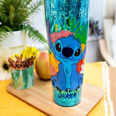 Disney Lilo & Stitch "Ohana" Carnival Cup with Lid and Straw  Holds 32 Ounces Image 3