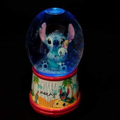 Disney Lilo & Stitch Ohana Light-Up Collectible Snow Globe  6 Inches Tall Image 1