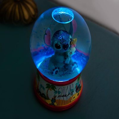 Disney Lilo & Stitch Ohana Light-Up Collectible Snow Globe  6 Inches Tall Image 3