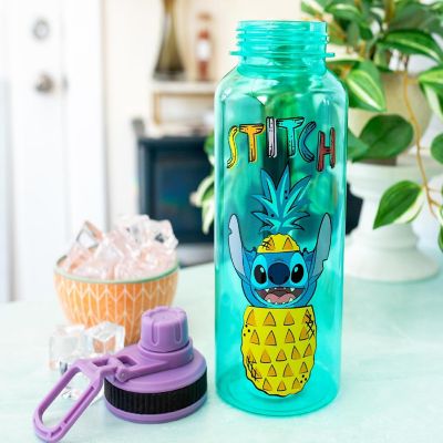 Disney Lilo & Stitch Pineapple 32-Ounce Twist Spout Water Bottle And Sticker Set Image 1