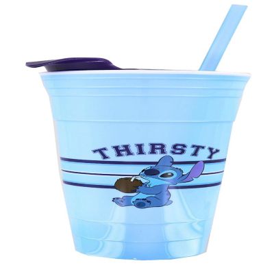Disney Lilo & Stitch "Thirsty" Tumbler With Lid and Straw  Holds 32 Ounces Image 1