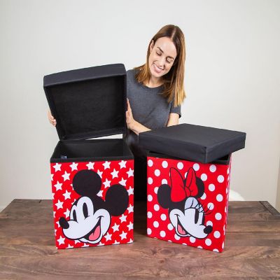 Disney Mickey & Minnie 15-Inch Storage Bin Cube Organizers with Lids  Set of 2 Image 3