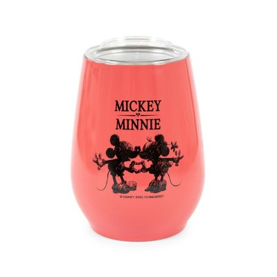 Disney Mickey & Minnie Stainless Steel Tumbler with Lid  Holds 10 Ounces Image 1
