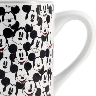 Disney Mickey Mouse Allover Faces Ceramic Mug  Holds 14 Ounces Image 1