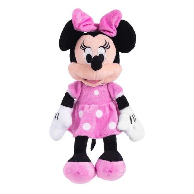 Disney Minnie Mouse 11 inch Child Plush Toy Stuffed Character Doll in Pink Dress Image 1