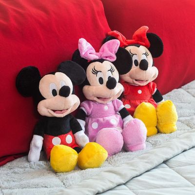 Disney Minnie Mouse 11 inch Child Plush Toy Stuffed Character Doll in Pink Dress Image 3