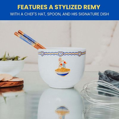 Disney Pixar Ratatouille 20-Ounce Ceramic Ramen Bowl and Chopstick Set Image 3