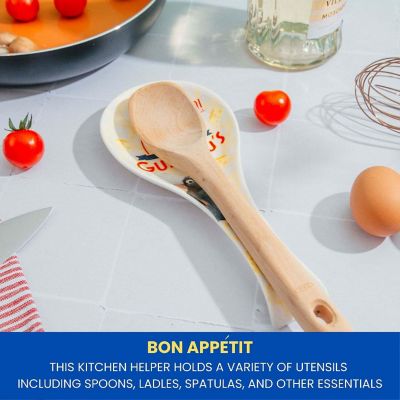 Disney Pixar Ratatouille Icon Collage "Bon Appetit" Ceramic Spoon Rest Holder Image 3
