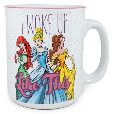 Disney Princess "I Woke Up Like This" Ceramic Camper Mug  Holds 20 Ounces Image 1