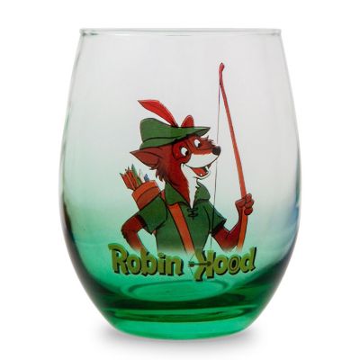 Disney Robin Hood Stemless Wine Glass  Holds 20 Ounces Image 1