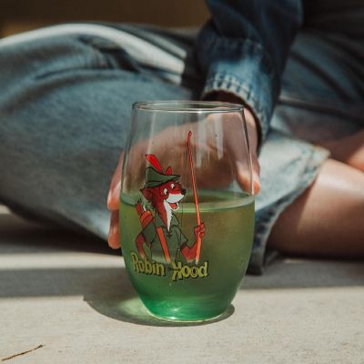 Disney Robin Hood Stemless Wine Glass  Holds 20 Ounces Image 3