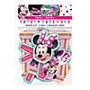 Disney&#8217;s Minnie Mouse Jointed Happy Birthday Banner Image 1